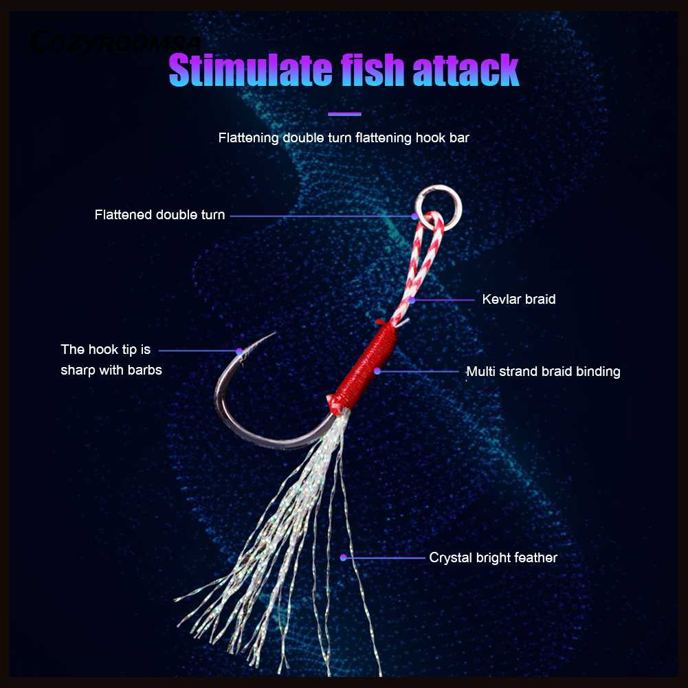 Hộp 100 Lưỡi Câu Cá Giả Lông Vũ