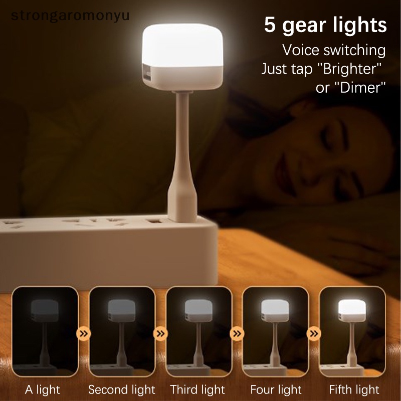 Đèn Ngủ Để Bàn USB Cảm Biến Âm Thanh Thông Minh Mini YU