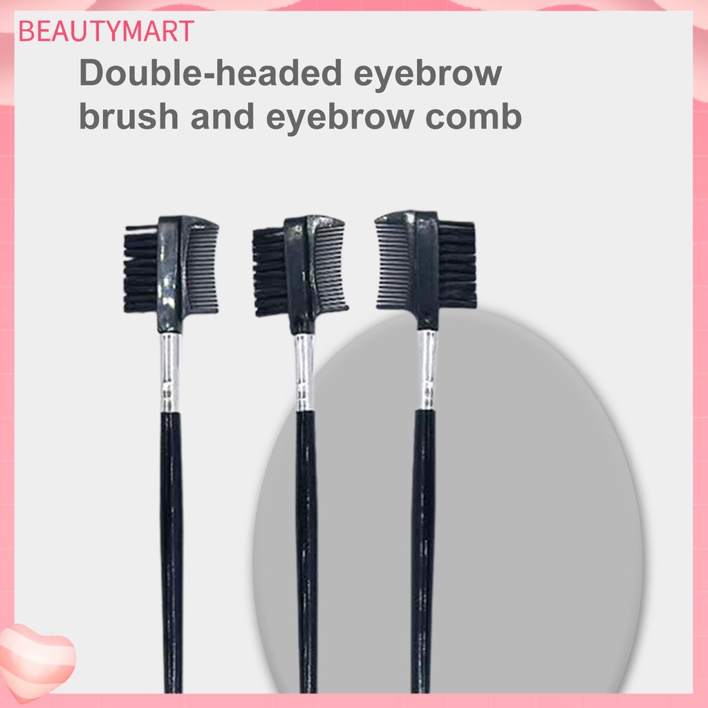 Lược Chải Lông Mày / Lông Mi Hai Đầu Bằng Nhựa Tiết Kiệm Không Gian Đa Năng