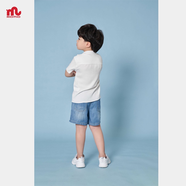Áo sơ mi cộc tay bé trai Riomio quần áo trẻ em 5,6,7,8,9,10,11 tuổi RA660