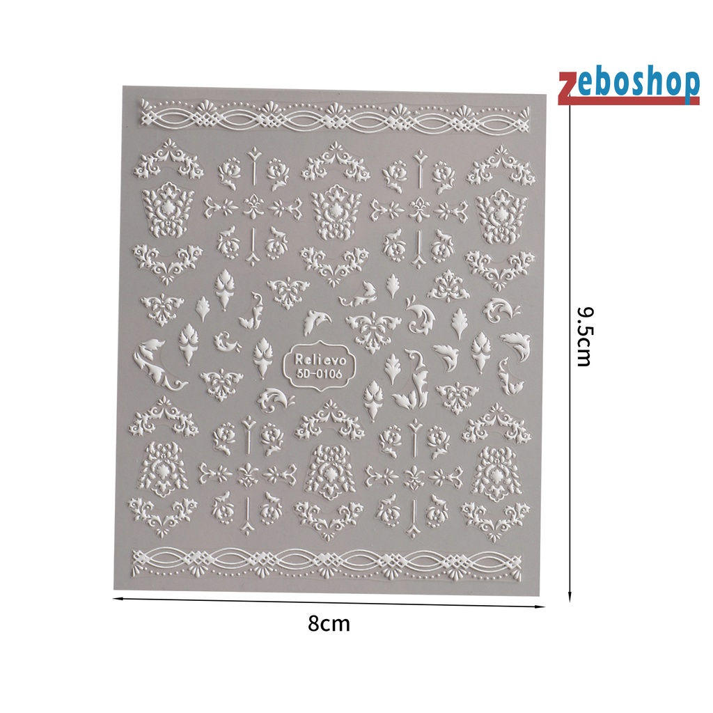 Sticker Dán Móng Tay Nghệ Thuật Tự Dính Tạo Hiệu Ứng 3D Không Phai Phong Cách Nhật Bản