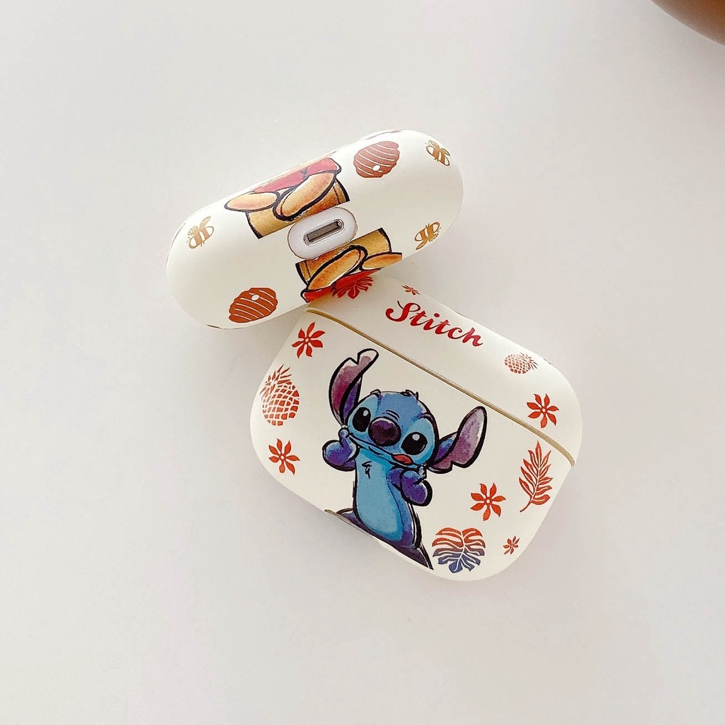 Vỏ Bảo Vệ Hộp Sạc Tai Nghe AirPods Pro 1 2 3 Pro2 Bằng TPU Dẻo Dạ Quang in Họa Tiết Mickey Minnie Stitch Đáng Yêu
