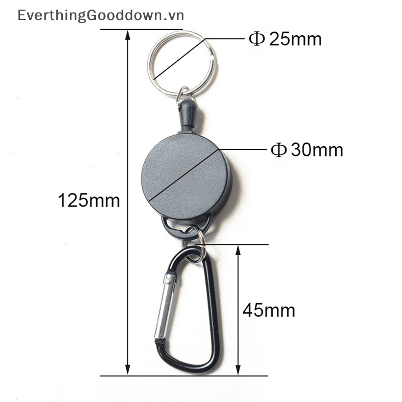 Everthinggooddown 2023 Móc Khóa Dây Thép Resilience Co Giãn Có Chuông Báo Động vn