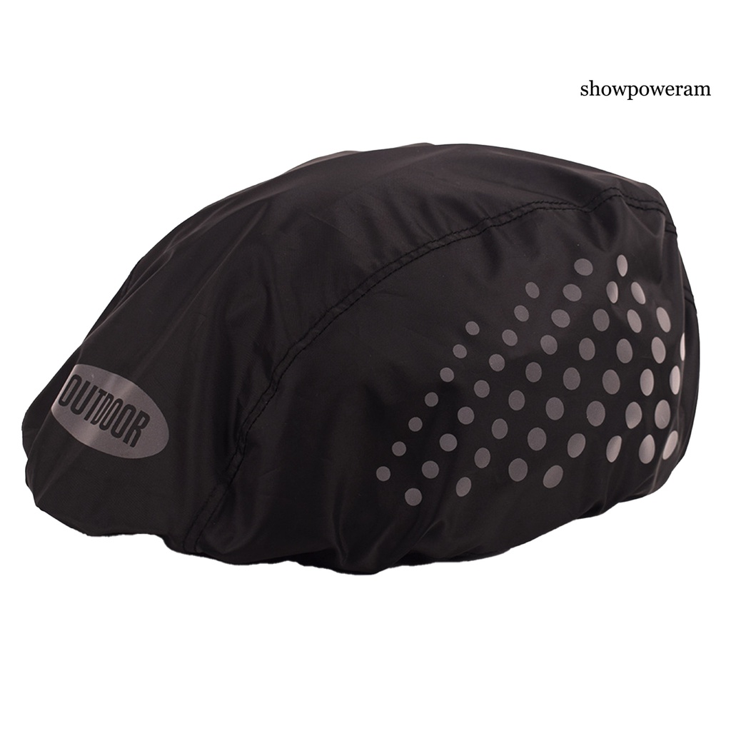 Vỏ Bọc Mũ Bảo Hiểm Bằng Vải Oxford Họa Tiết Chấm Bi Phản Quang Chống Thấm Nước Tiện Dụng