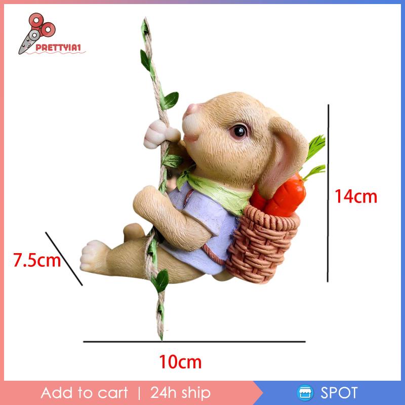 [Prettyia1] Tượng Thỏ Đang Leo Trèo Dễ Thương Trang Trí Hàng Rào Đám Cưới Trong Nhà Và Ngoài