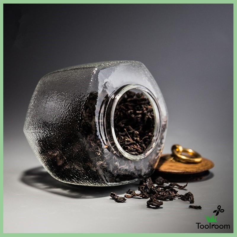 Hũ Thủy Tinh Tròn Đựng Trà / Thức Ăn Phong Cách Retro Cho Nhà Bếp / Phòng Ăn