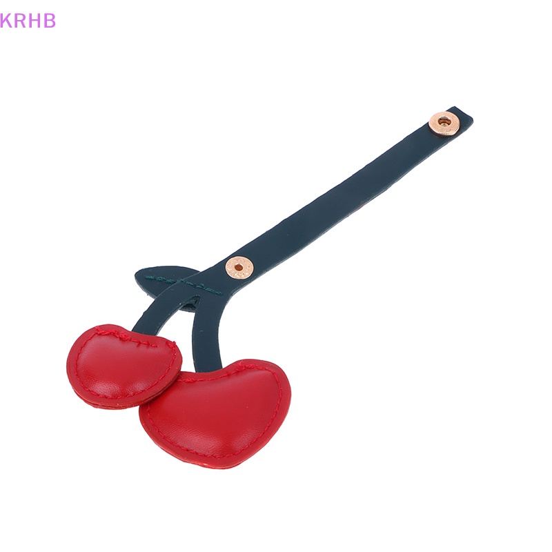 Móc Chìa Khóa Hình Trái cherry Bằng Da Sáng Tạo Mới