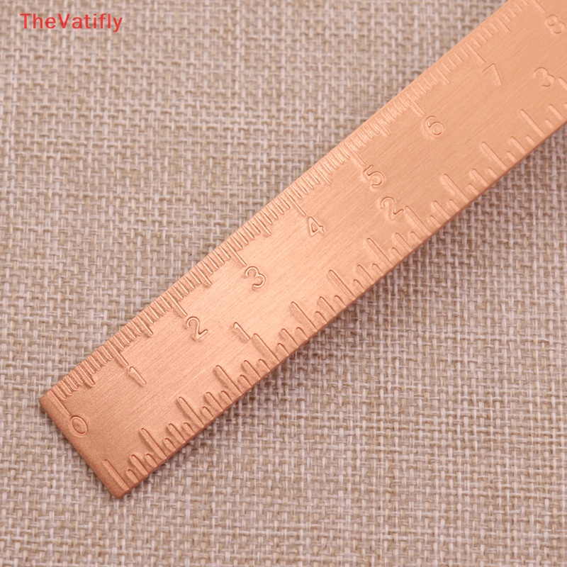 [Thevalifly] Thước Kẻ Thẳng Bằng Đồng Thau Hình Tam Giác Bằng Kim Loại Sáng Tạo Dành Cho Học Sinh Trường Học Hàng Mới Bán Chạy