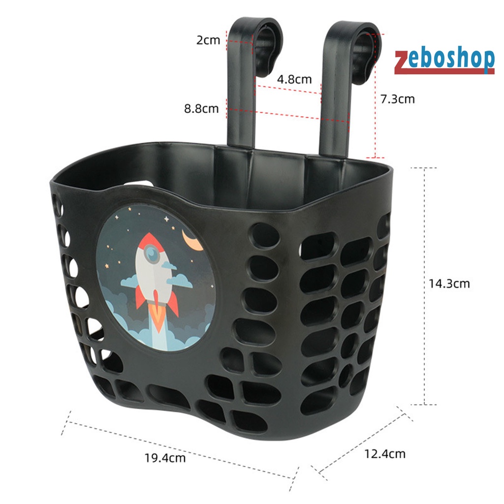 Giỏ Xe Đạp Bằng Nhựa Dày Dặn Thiết Kế Đục Lỗ Kèm Móc Tiện Dụng DIY