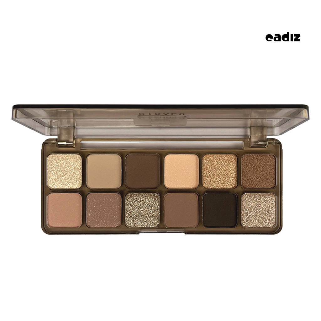 Bảng Phấn Mắt CADI 12 Màu Sắc Lấp Lánh Kết Cấu Mịn Màng Lâu Trôi