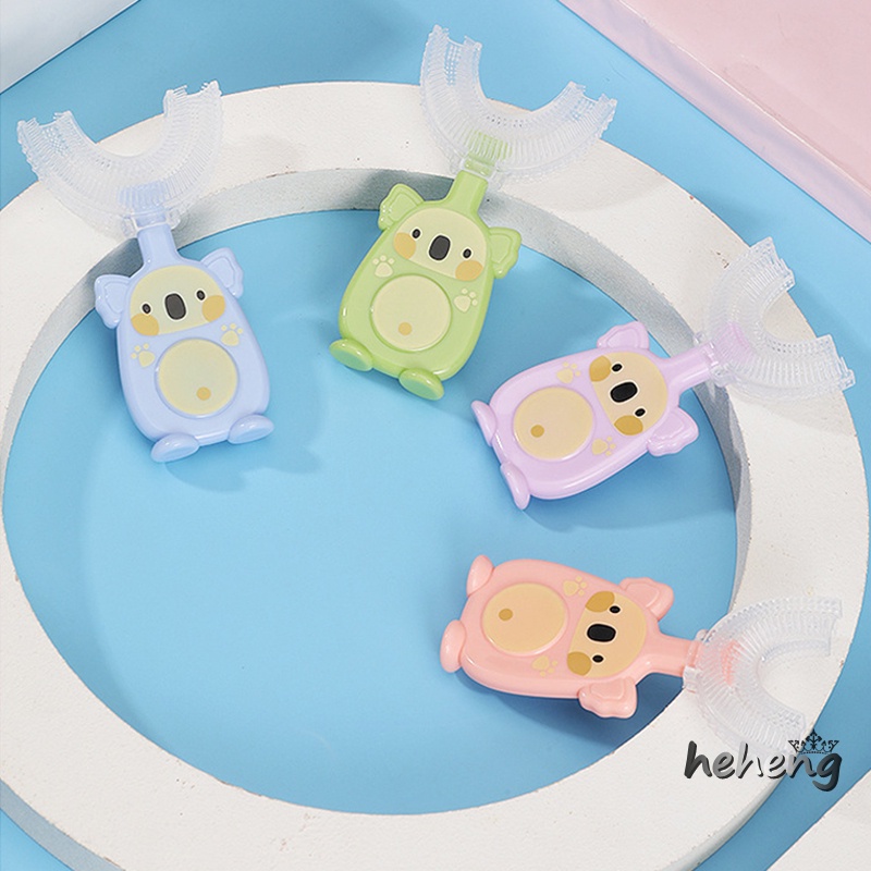 Bàn Chải Đánh Răng Silicone Xoay 360 Độ Hình Chữ U Cho Bé