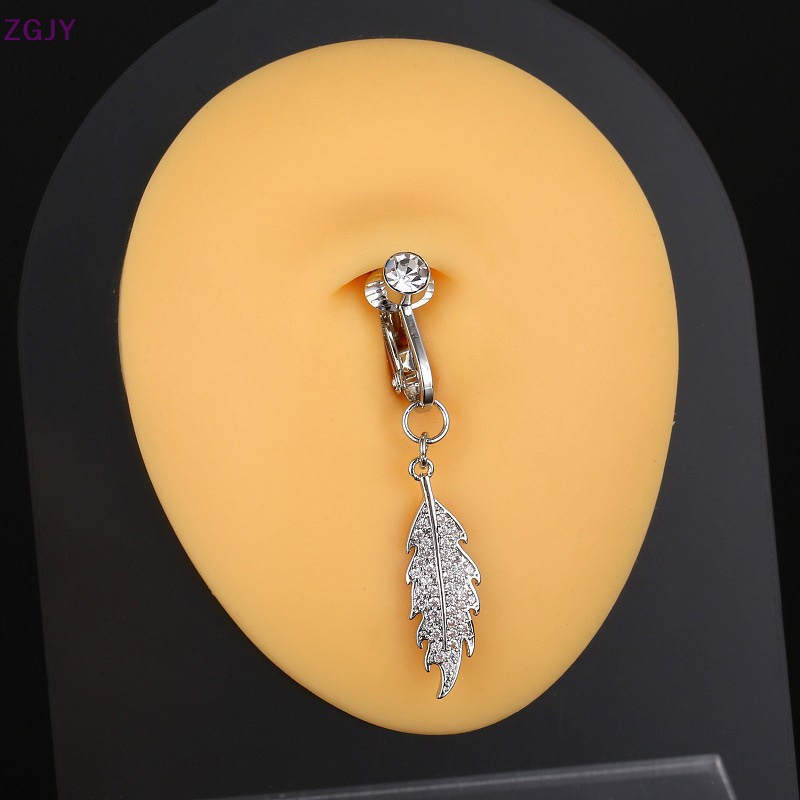 Khuyên Rốn Hình Lông Vũ Không Cần Đục Lỗ Bằng Đồng Quyến Rũ Cho Nữ Mới