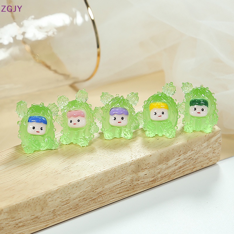 Set 2 Đồ trang trí Cây Xương Rồng Mini Dạ Quang Dễ Thương Dùng Trang Trí Tiểu Cảnh Mới