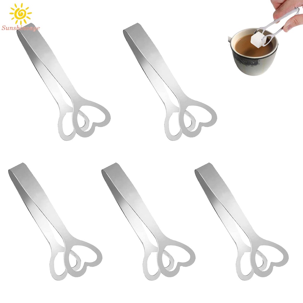Set 5 Kẹp Gắp Đá Bằng Thép Không Gỉ