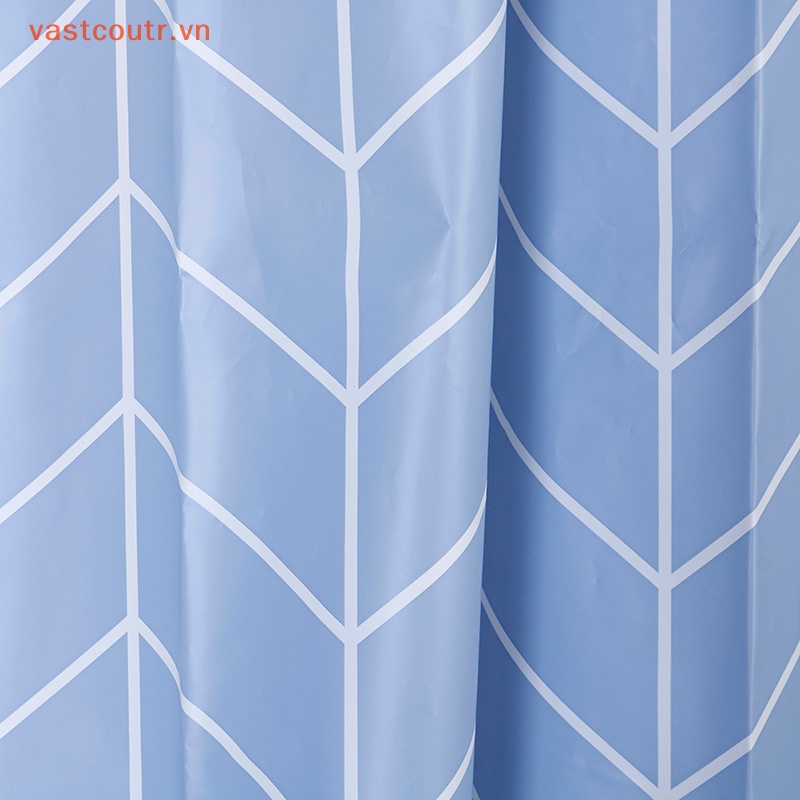 Rèm Cửa Nhà Tắm PEVA Siêu Dài Họa Tiết Hình Học Chống Ẩm Mốc