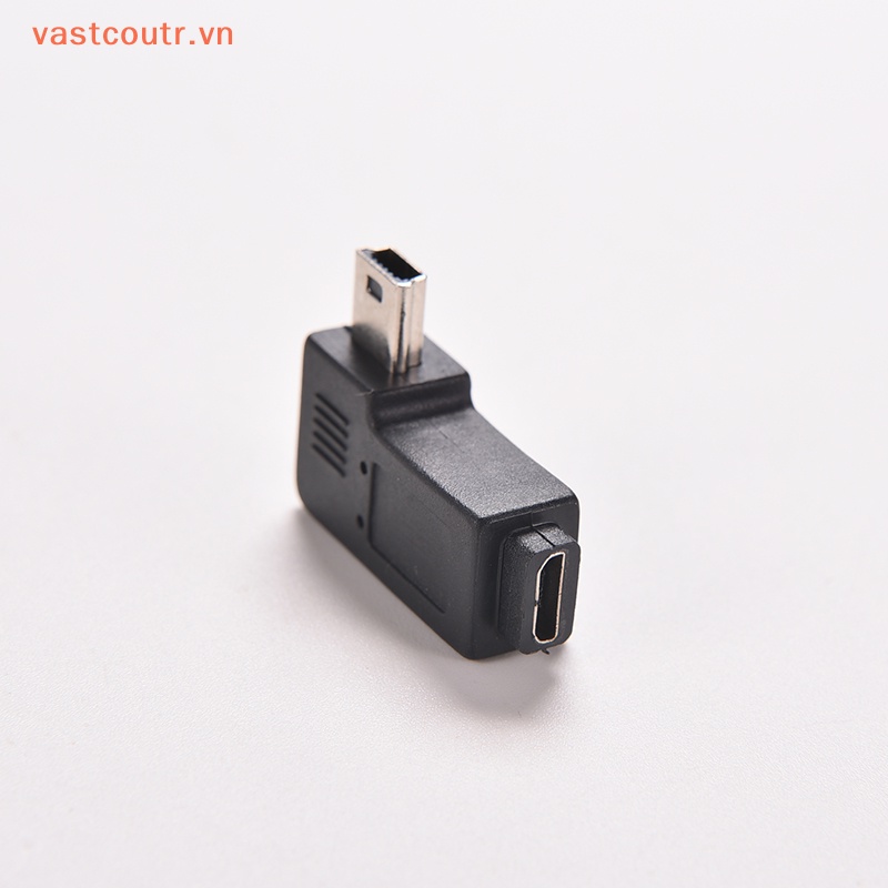 Đầu Chuyển Đổi Micro USB 5Pin Cái Sang Mini 5Pin Đực Góc 90 Độ