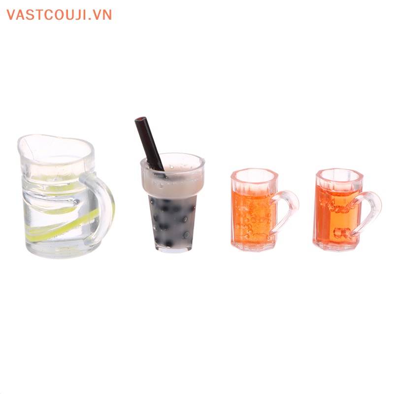 Set 2 Ly Trà Sữa / Cam / Nước Ép Trang Trí Nhà Búp Bê 1: 12