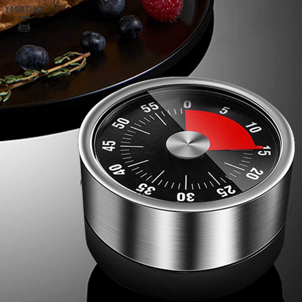 Đồng Hồ Hẹn Giờ Nấu Ăn Từ Tính Bằng Thép Không Gỉ