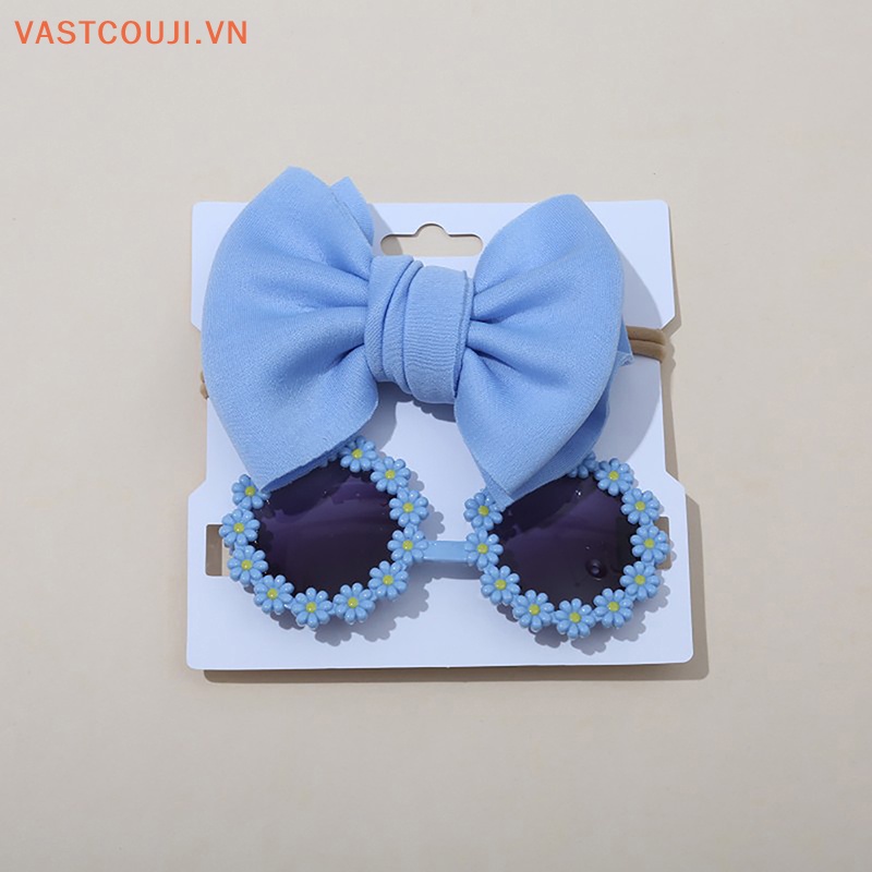 Kính Mát Gọng Tròn Họa Tiết Hoa Bằng Nylon Co Giãn Phong Cách Bohemian Thời Trang Đi Biển Cho Bé