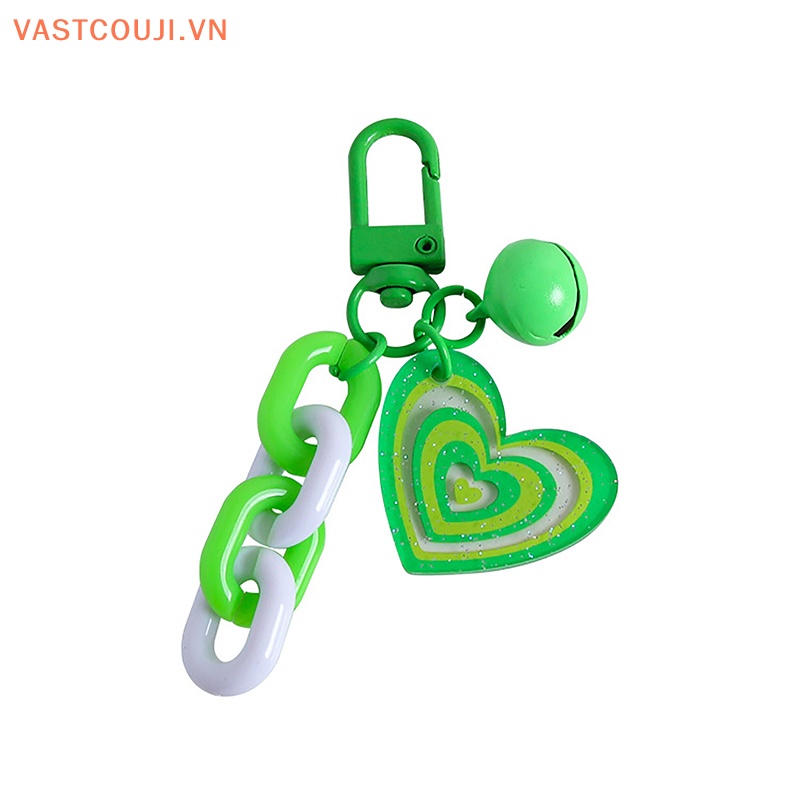 1 Móc Khóa Hình Trái Tim Nhiều Màu Sắc Bằng Acrylic VN