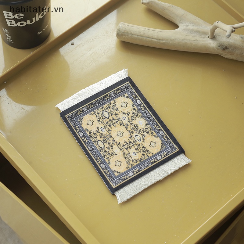 Thảm Lót Bàn Ăn Bằng Cotton Bện Phối Ren Tua Rua Phong Cách Bohemian Độc Đáo Tiện Dụng