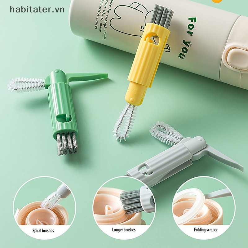 Cọ Rửa Ly Tay Cầm Dài 4 Trong 1 Tiện Dụng