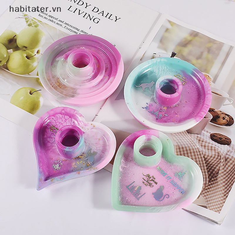 Khuôn Silicon Làm Bánh Hình Tròn / Trái Tim Trang Trí Bàn