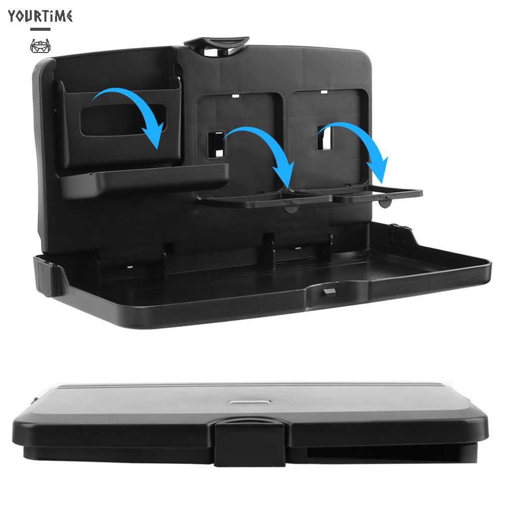 Giá Đỡ Điện Thoại / Đồ Uống Gắn Ghế Ngồi Xe Hơi Màu Đen Có Thể Gấp