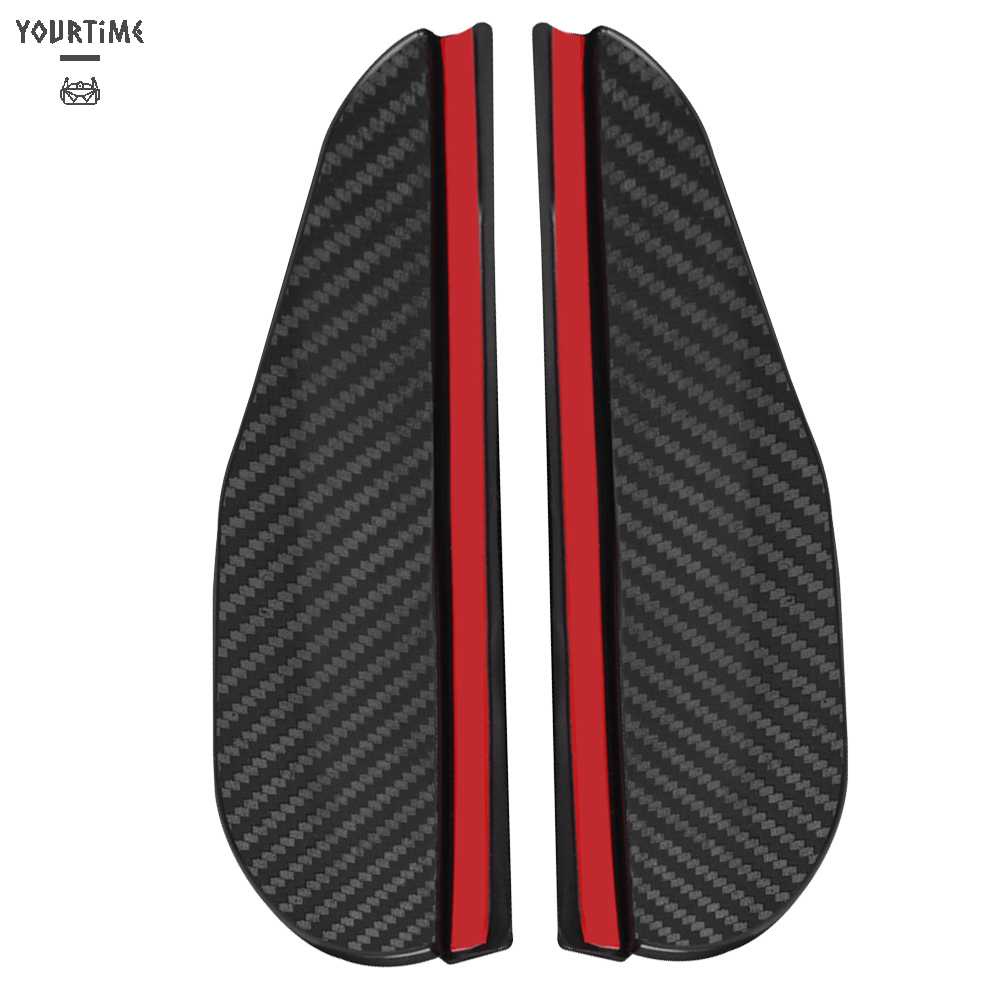 Set 2 Tấm Chắn Bùn Bằng Sợi Carbon Cho Gương Chiếu Hậu Xe Ô Tô