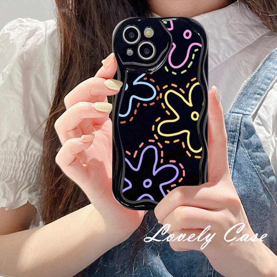 Ốp Điện Thoại Mềm Viền Cong In Họa Tiết Hoa 3D Cho IPhone14 13 12 11 Pro Max 8 7 6 6s Plus X Xr Xs Max SE 2020