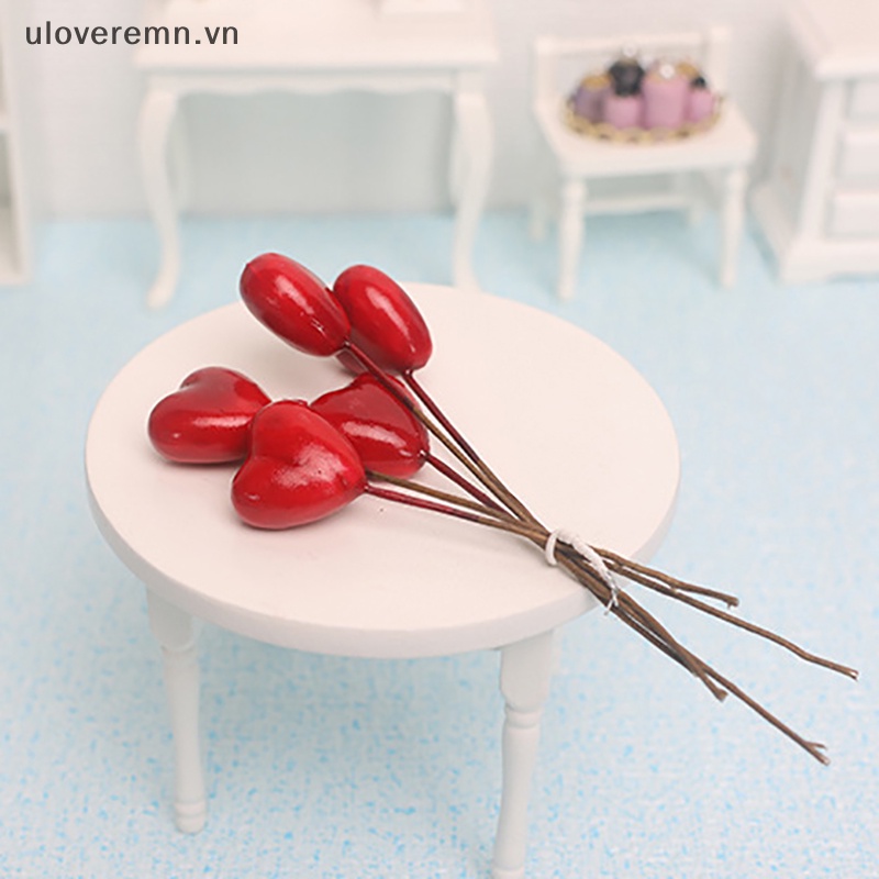 5 Bong Bóng Trái Tim Trang Trí Nhà Búp Bê Tỉ Lệ 1: 12