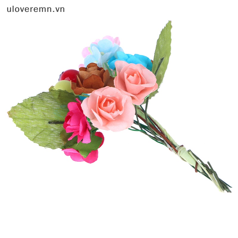 Bó Hoa Giả Trang Trí Nhà Búp Bê Tỉ Lệ 1: 12