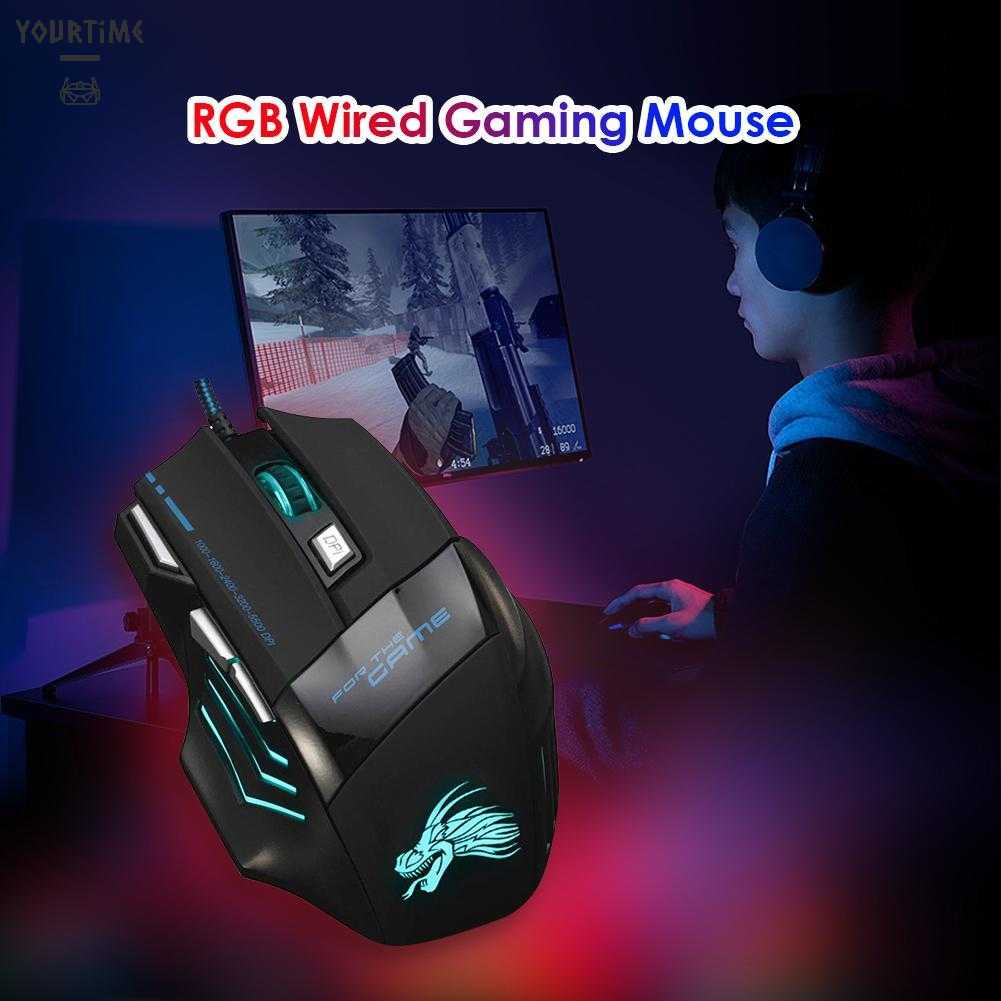 Chuột Quang Chơi Game Có Dây 7 Màu Sắc