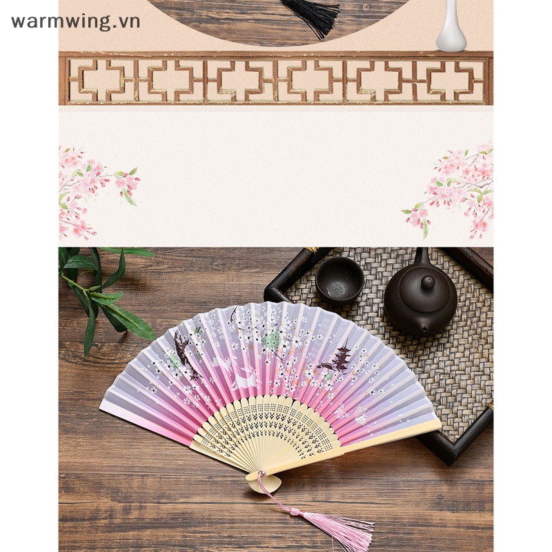 Quạt Gấp Cầm Tay Họa Tiết Hoa Phong Cách Trung Quốc Làm Đạo Cụ Chụp Ảnh Cho Nữ