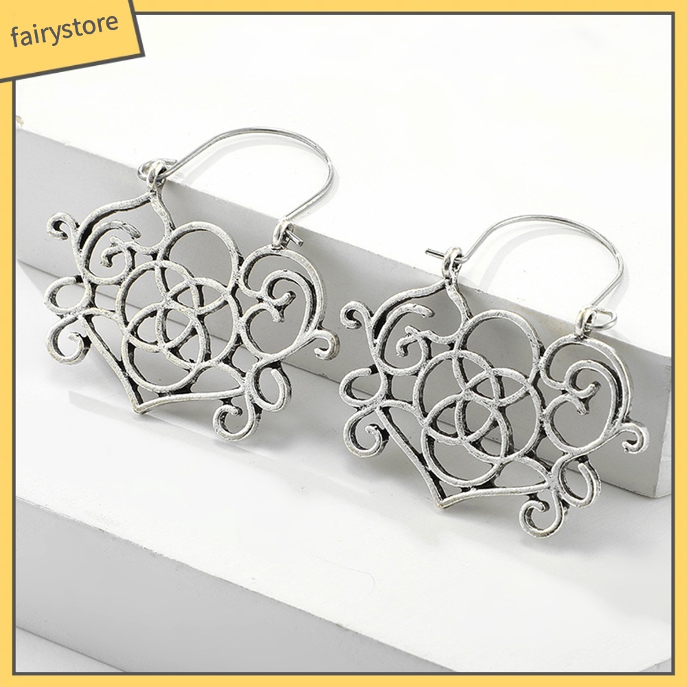 Khuyên Tai Tròn Chạm Khắc Phong Cách Boho Thời Trang Cho Nữ