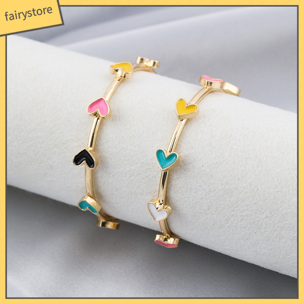 1 Đôi Bông Tai Hình Trái Tim Nhiều Màu Sắc Không Gây Dị Ứng Thời Trang