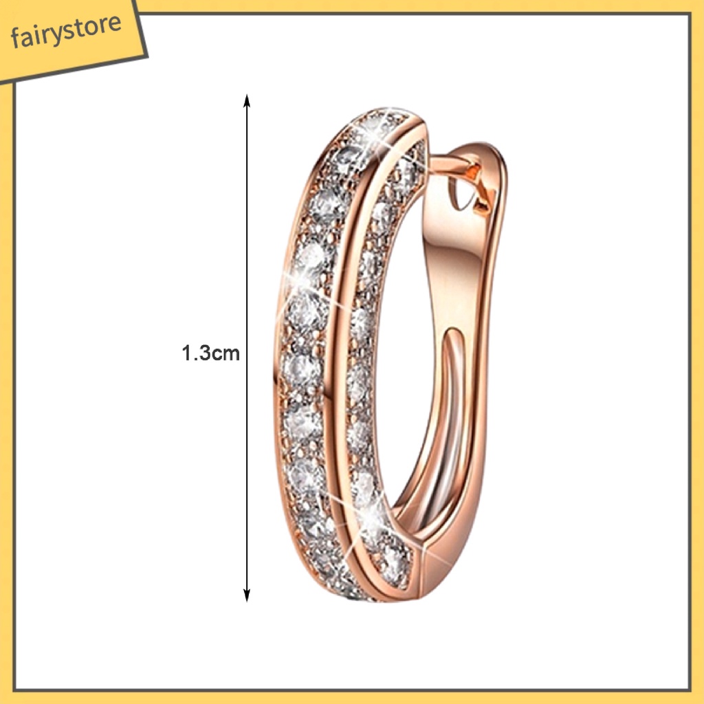 1 Đôi Bông Tai Hình Dainty Tròn Quyến Rũ Dành Cho Nữ