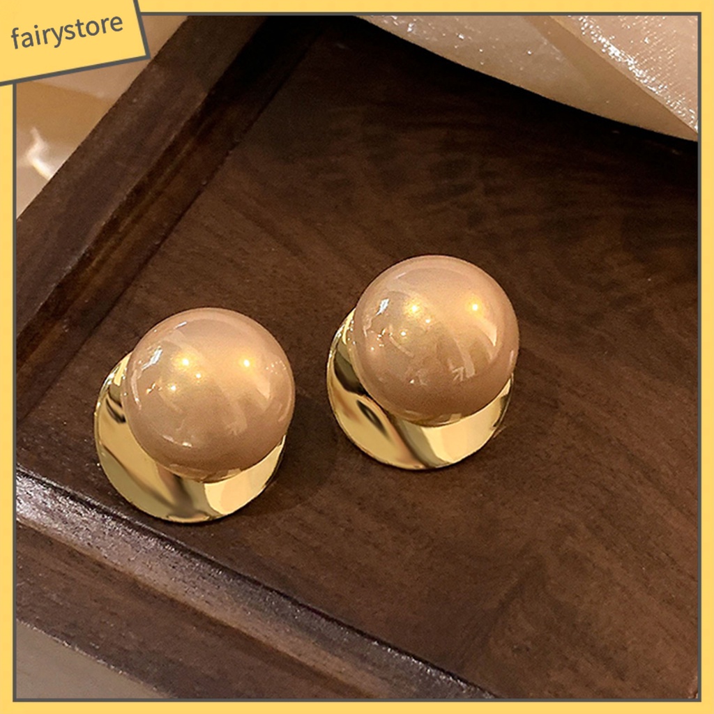 [FRO] 1 Đôi Bông Tai Đinh Tán Không Đau Dễ Sử Dụng Chống Mài Mòn Đính Ngọc Trai Nhân Tạo Đơn Giản