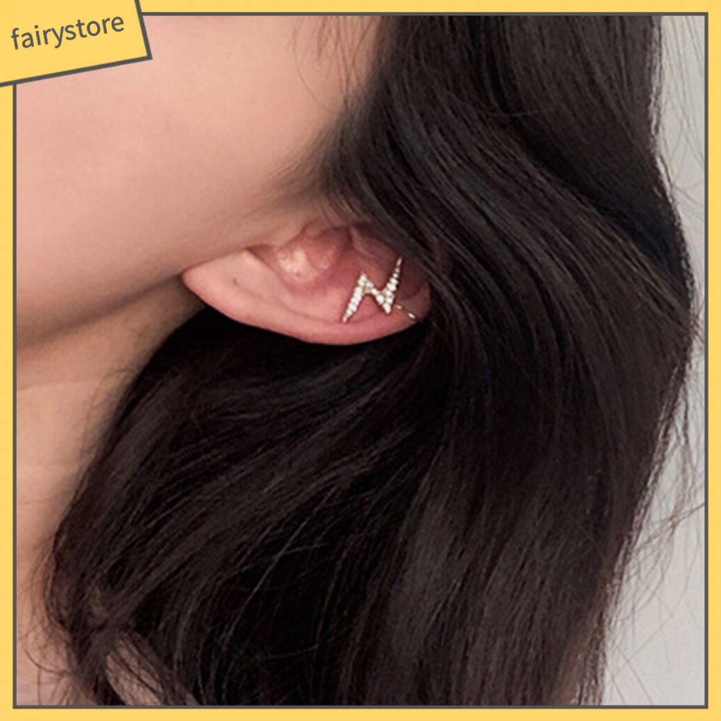 Bông Tai Dạng Kẹp Đính Đá Đơn Giản Cho Nữ
