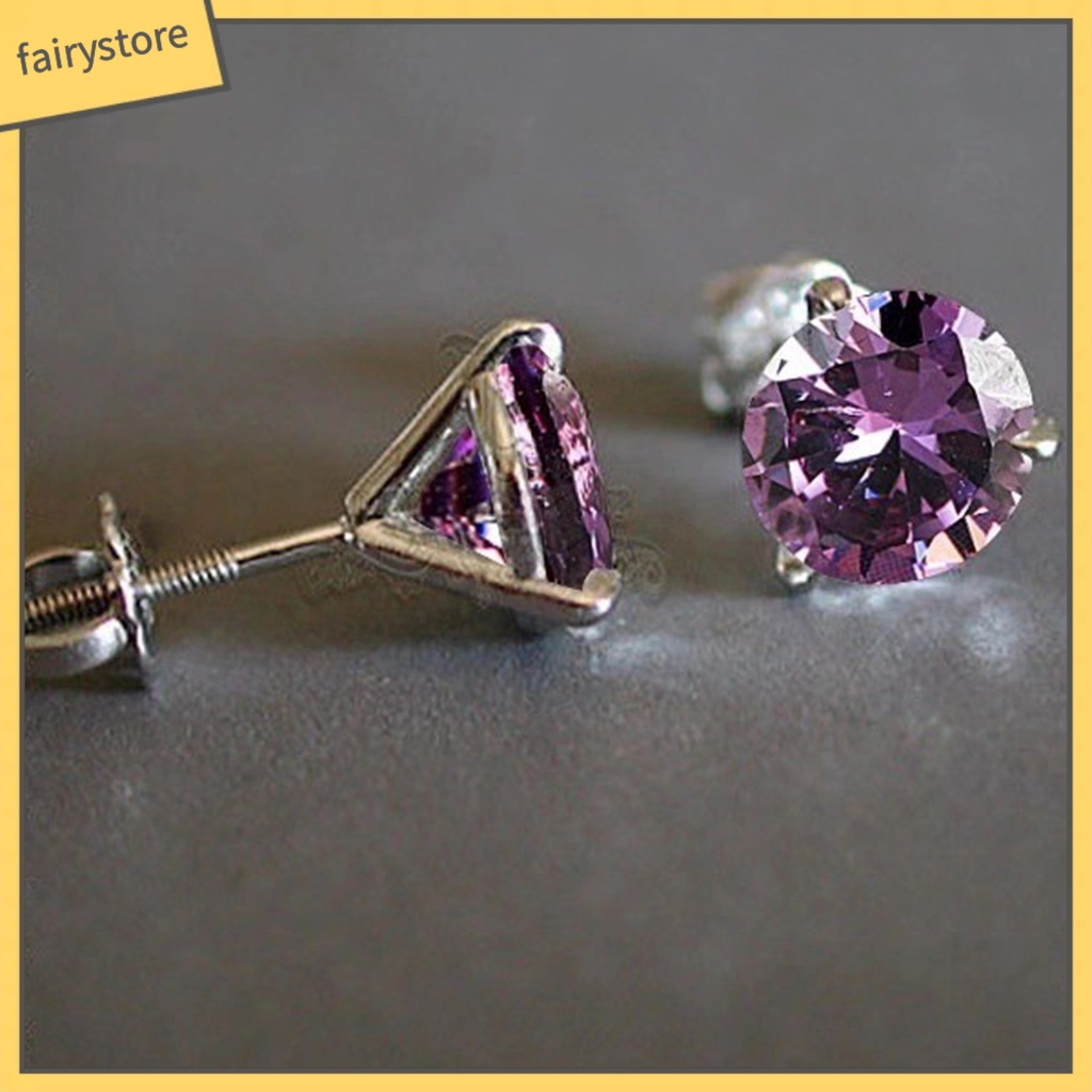 1 Đôi Bông Tai Đính Đá Thời Trang Dành Cho Nữ