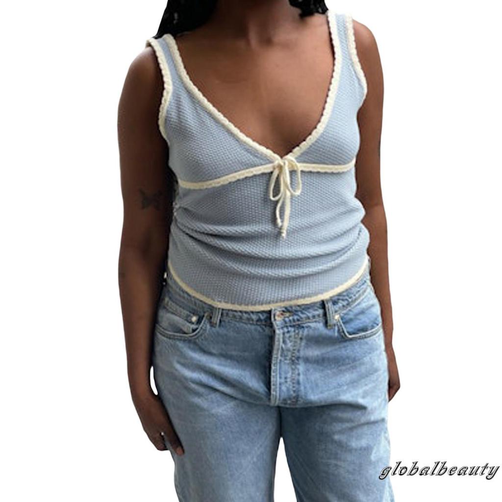 Áo Thun Không Tay Cổ Chữ V Thời Trang Mùa Hè Cho Nữ