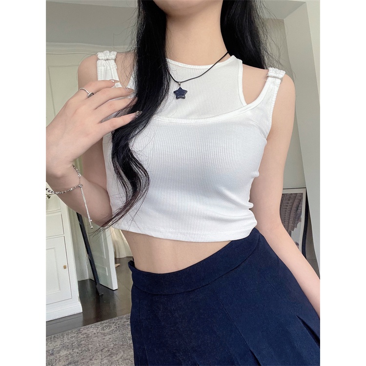 Áo Tank Top Trễ Vai Thiết Kế Mới Thời Trang Mùa Hè Dành Cho Nữ