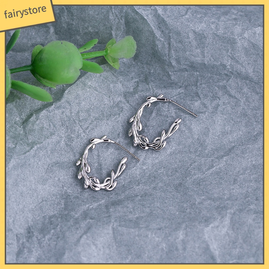 1 Đôi Bông Tai Hình Chiếc Lá Phong Cách Hàn Quốc / Nhật Bản Dành Cho Nữ