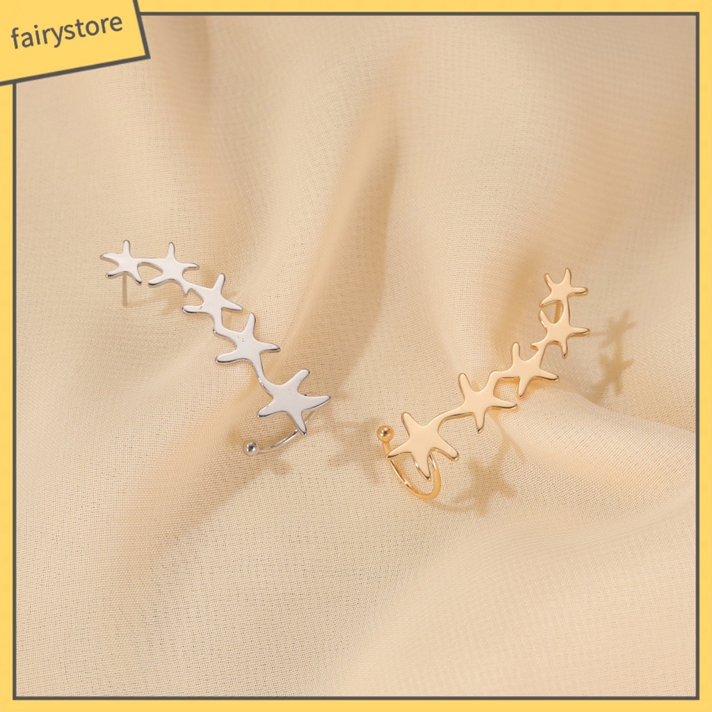 1 Khuyên Kẹp Vành Tai Mạ Điện Hình Ngôi Sao Đơn Giản Cho Đám Cưới