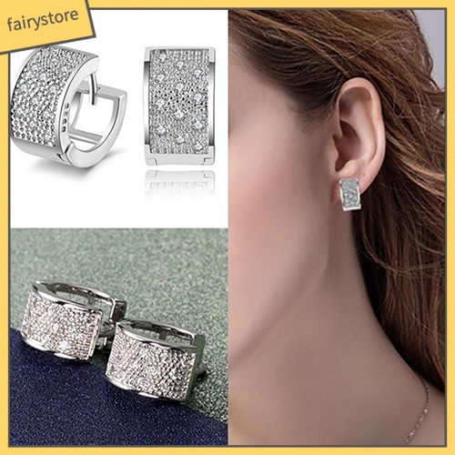 Bông Tai Mạ Bạc 925 Đính Đá Thời Trang Dành Cho Nữ