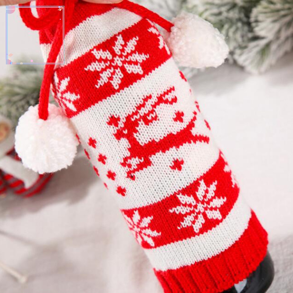 Vỏ Bọc Chai Rượu Hoạ Tiết Giáng Sinh Dễ Thương Xinh Xắn