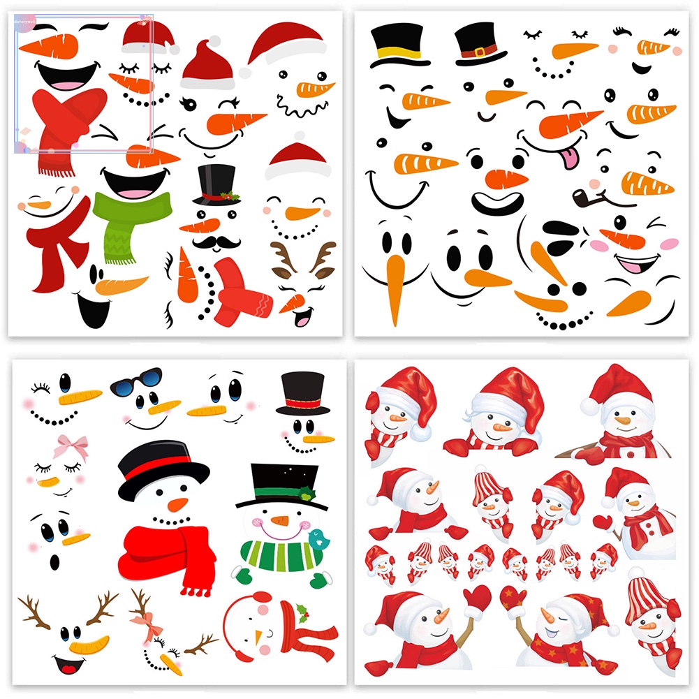 Miếng Dán Trang Trí Cửa Sổ Họa Tiết Giáng Sinh Độc Đáo