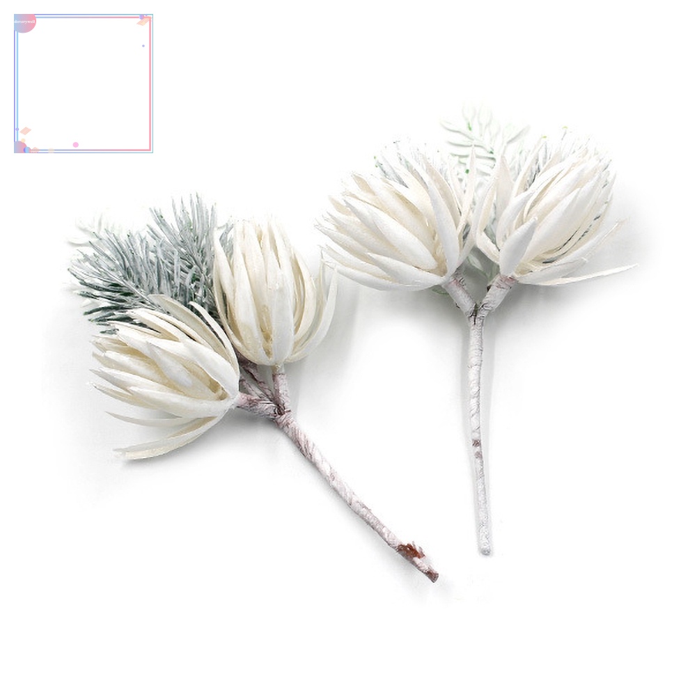 Bộ 2 Nhánh Cây Thông Giả Bằng Nhựa Trang Trí Nhà Cửa DIY