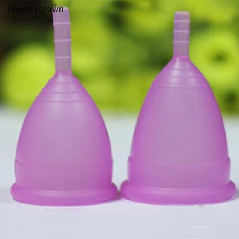 Cốc Kinh Nguyệt Bằng Silicon Mềm Màu Hồng / Tím / Tím Trong Suốt Có Thể Tái Sử