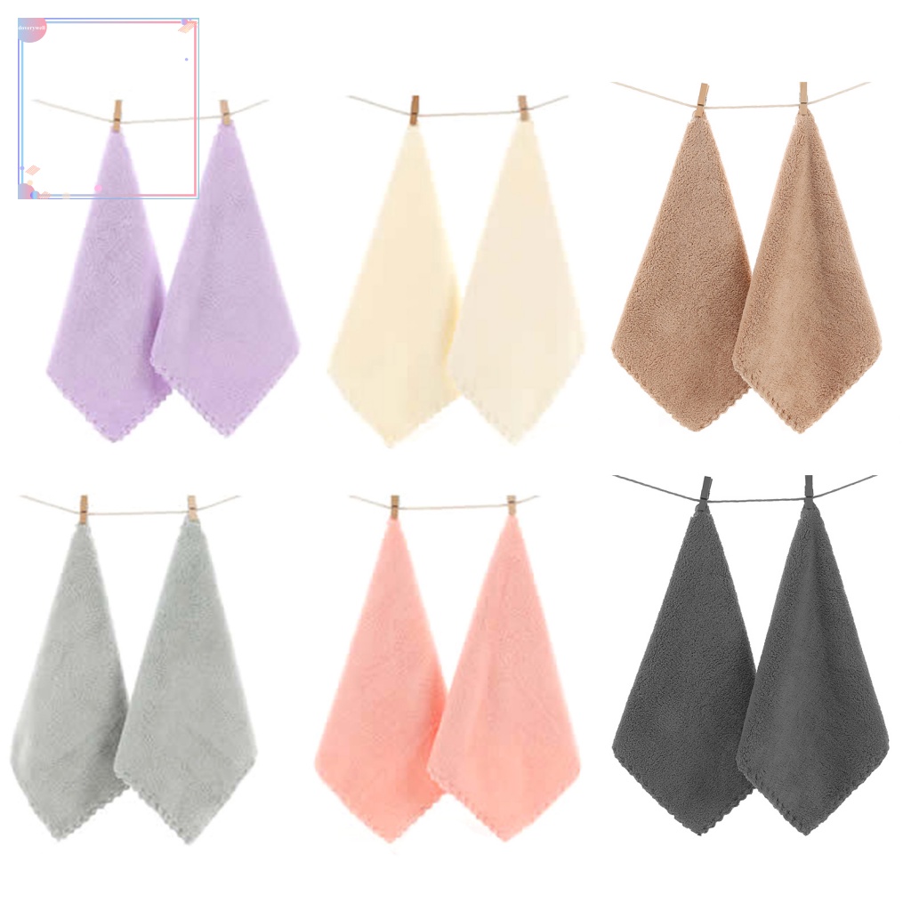 Set 2 Khăn Lau Mặt Mềm Mại Thấm Hút Nước Tốt